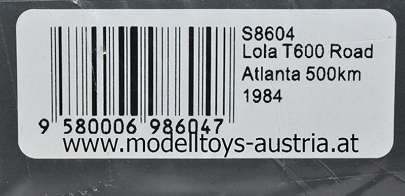 Lola T600 1984 Road Atlanta 500 km Rennen J. Kalagian / J. Lloyd 1:43