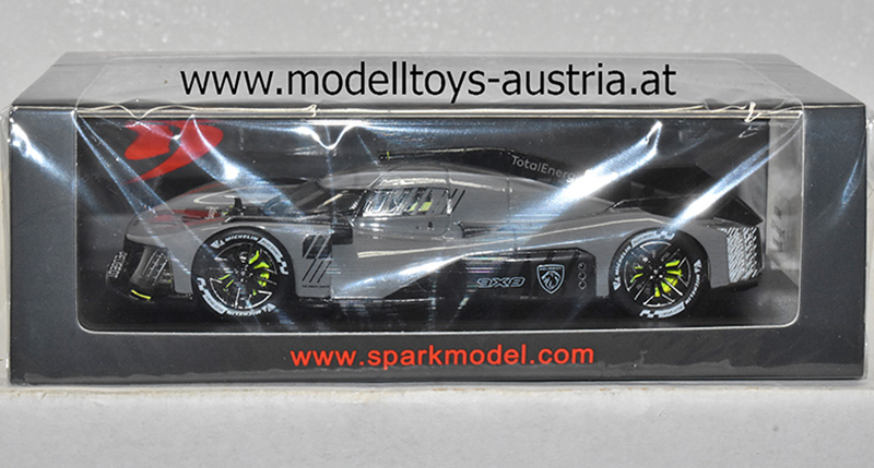 Peugeot 9X8 Hypercar Prototype 2021 grau / schwarz 1:43