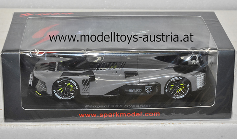 Peugeot 9X8 Hypercar Prototype 2021 grau / schwarz 1:43