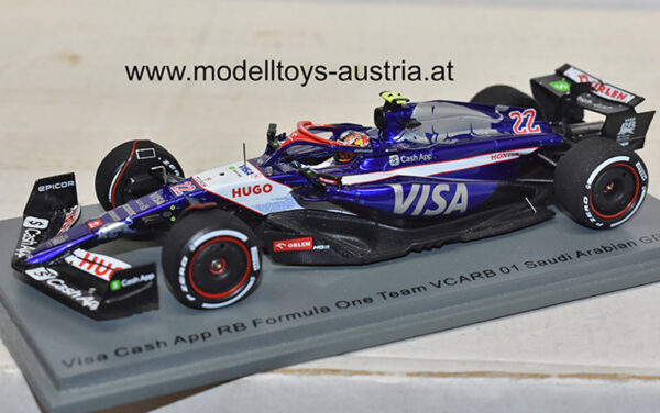 Racing Bulls F1 VCARB 01 TEAM VISA CASH APP 2024 Yuki TSUNODA Saudi Arabien GP 1:43