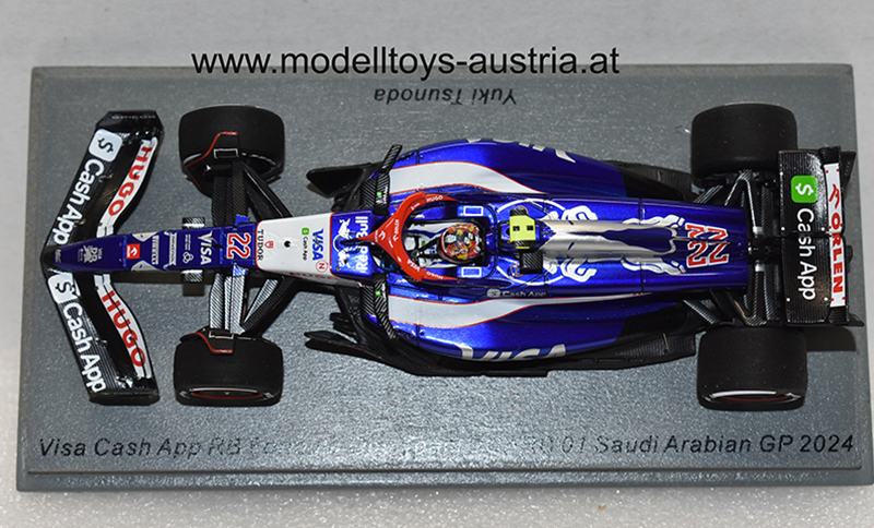 Racing Bulls F1 VCARB 01 TEAM VISA CASH APP 2024 Yuki TSUNODA Saudi Arabien GP 1:43