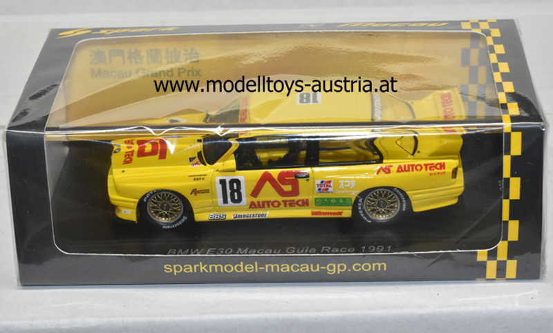 BMW E30 M3 Evo 1991 Macau Guia Race Roland RATZENBERGER 1:43