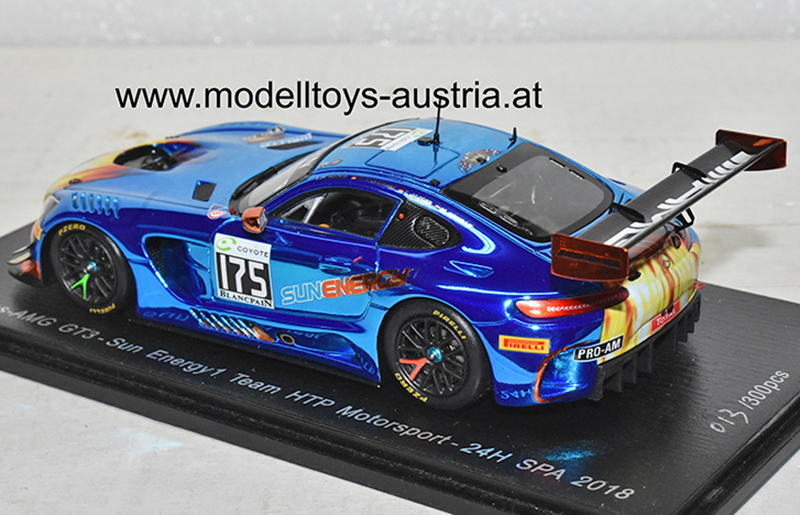Mercedes Benz AMG GT3 2018 24H SPA Habul - Schneider - Jäger - Konrad Sun Energy 1 Team HTP Motorsport 1:43