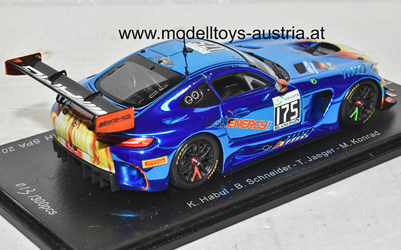 Mercedes Benz AMG GT3 2018 24H SPA Habul - Schneider - Jäger - Konrad Sun Energy 1 Team HTP Motorsport 1:43