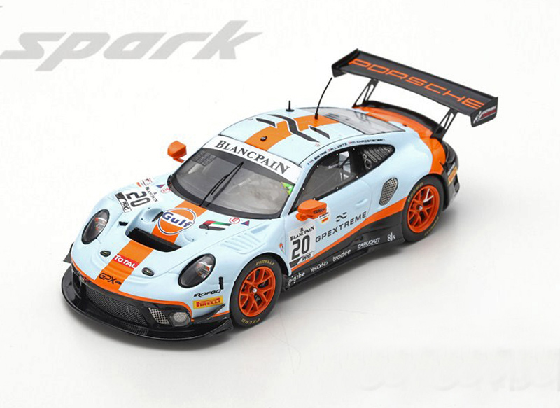 Porsche 911 GT3 R 2019 Spa Sieger LIETZ / CHRISTENSEN / ESTRE Team GPX Racing Gulf 1:43