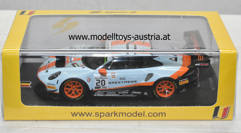 Porsche 911 GT3 R 2019 Spa Sieger LIETZ / CHRISTENSEN / ESTRE Team GPX Racing Gulf 1:43