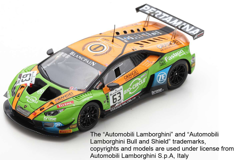 Lamborghini Huracan GT3 EVO 2019 Spa M. Bortolotti / C. Engelhart / R. Ineichen 1:43