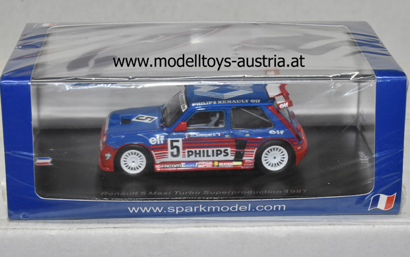Renault 5 Maxi Turbo 1987 Sieger Super Produktion Ledenon Jean Louis Bousquet 1:43