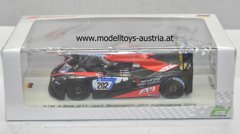 KTM X-Bow GT4 2018 24 Stunden Rennen Nürburgring Sieger Cup-X Klasse F. Stuck / J. Stuck / V. Strycek / M. Friedhoff 1:43