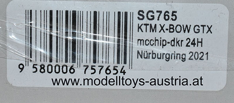 KTM X-BOW GTX 2021 24 Stunden Rennen Nürburgring SCHMIDTMANN / HAMMEL / BREUER / HEINEMANN 1:43