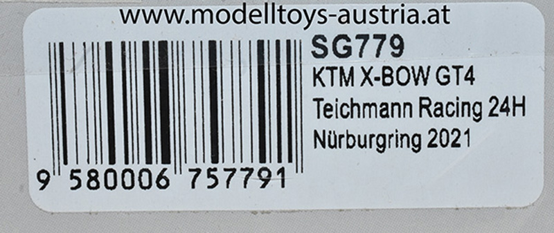 KTM X-BOW GT4 2021 Nürburgring Laura KRAIHAMER / S. Brodmerkel / K. Teichmann / E. Kara Osman Teichmann Racing 1:43