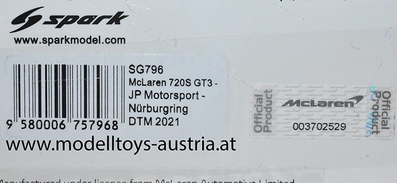 McLaren 720S GT3 DTM 2021 Nürburgring Christian KLIEN Team JP Motorsport 1:43