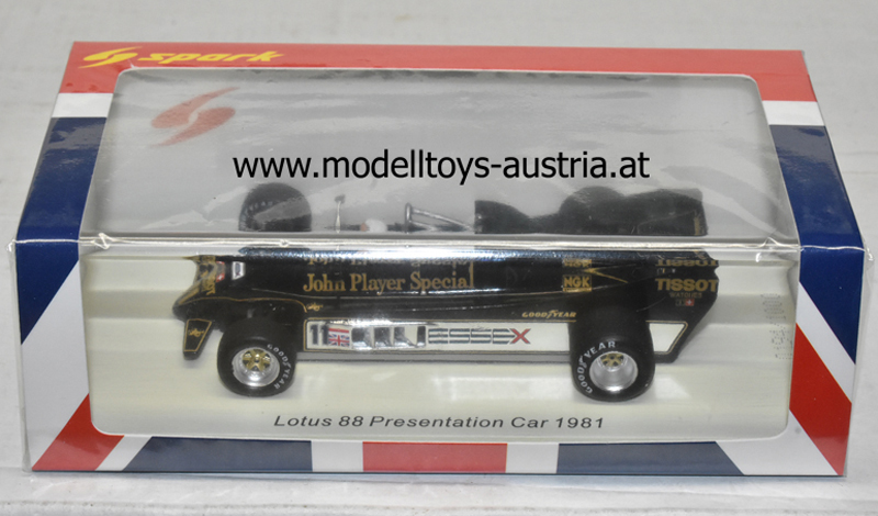 Lotus 88 Ford 1981 Presentations Auto mit Colin Chapman Figur 1:43