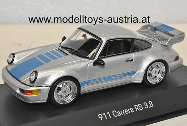 Porsche 911 / 964 Coupe Carrera RS 3.8 TRANSFORMERS MIRAGE silber / blau 1:43