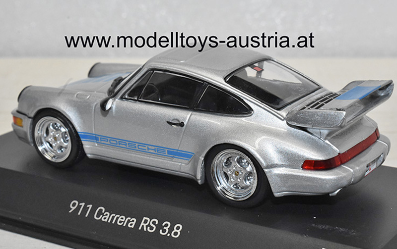 Porsche 911 / 964 Coupe Carrera RS 3.8 TRANSFORMERS MIRAGE silber / blau 1:43