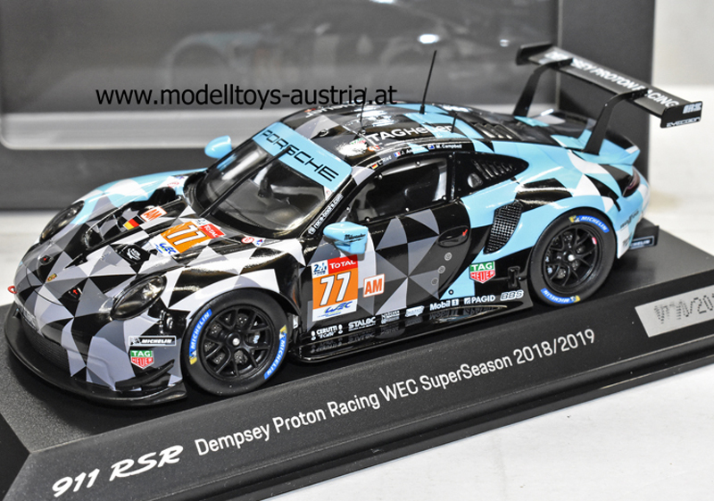 Porsche 911 991 RSR 2018 Le Mans 2018 / 2019 WEC Super Season Ried / Andlauer / Campbell TEAM Dempsey Proton Racing 1:43