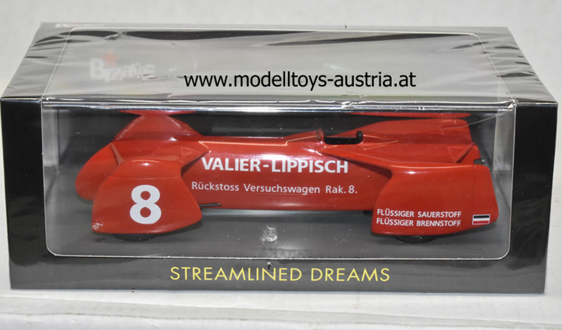 Valier Lippisch Vehicle 2 Rocket Car Streamlined Dreams 1928 rot 1:43