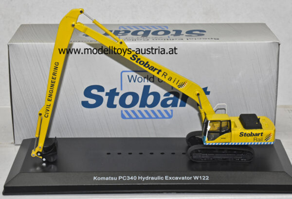 Komatsu PC 340 Hydraulic Excavator W122 Langstiel Kettenbagger Eddie Stobart 1:76