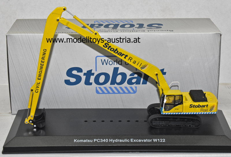 Komatsu PC 340 Hydraulic Excavator W122 Langstiel Kettenbagger Eddie Stobart 1:76