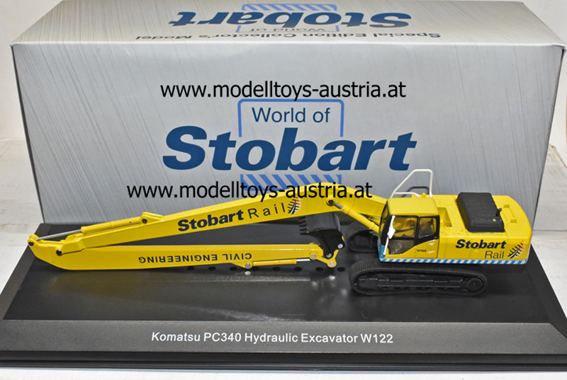 Komatsu PC 340 Hydraulic Excavator W122 Langstiel Kettenbagger Eddie Stobart 1:76