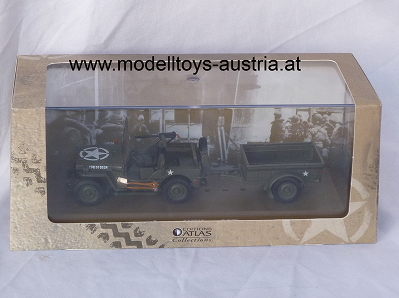 Willys Jeep mit Anhänger MB US Armee 1944 1:43