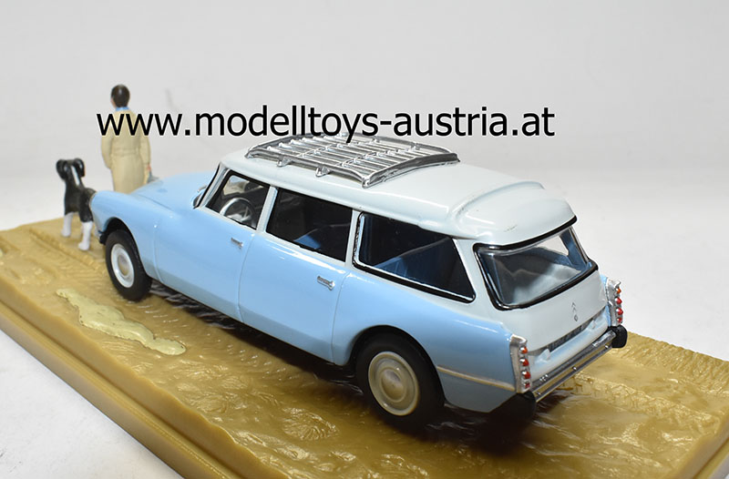 Citroen DS19 DS 19 Kombi Break DER TIERARZT hellblau / weiss 1:43 Diorama