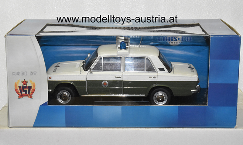 Lada 1200 / Fiat 124 1971 VOLKSPOLIZEI Polizei grün / weiss 1:18