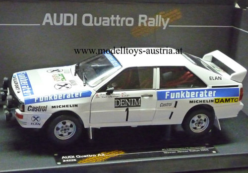 Audi Quattro 1984 Jänner Rally Sieger WITTMANN / NESTINGER 1:18
