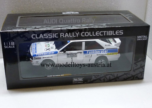 Audi Quattro 1984 Jänner Rally Sieger WITTMANN / NESTINGER 1:18