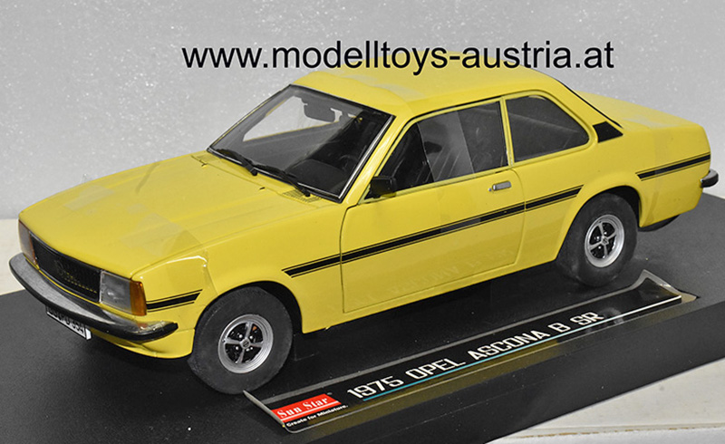 Opel Ascona B Limousine SR 2-türig 1975 gelb 1:18