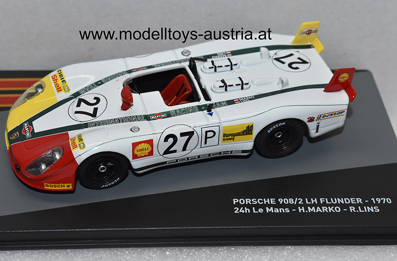 Porsche 908/2 Langheck Flunder 1970 Le Mans Dr. Helmut MARKO / Rudi LINS 1:43