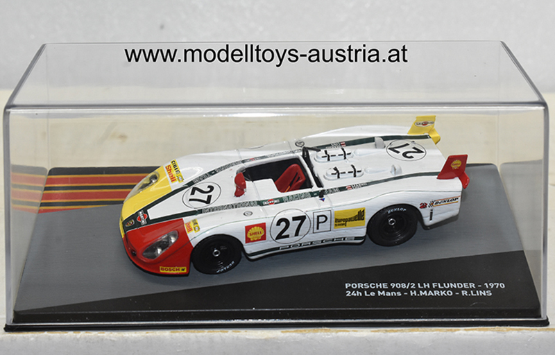 Porsche 908/2 Langheck Flunder 1970 Le Mans Dr. Helmut MARKO / Rudi LINS 1:43