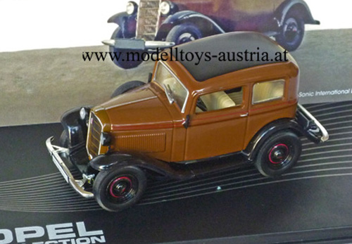 Opel P4 Limousine 1935 - 1937 schwarz / braun 1:43