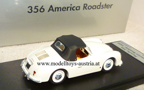 Porsche 356 Cabrio 1952 AMERICA ROADSTER Soft Top weiss 1:43