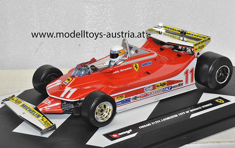 Ferrari 312 T4 1979 Jody SCHECKTER Weltmeister Sieger Monaco GP Monte Carlo 1:18