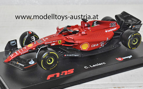 Ferrari F1-75 Ferrari 2022 Charles LECLERC 1:43 Bburago mit Fahrer