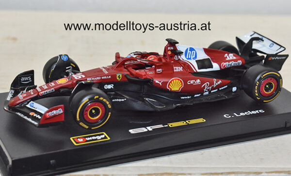 Ferrari SF25 Ferrari 2025 Charles LECLERC 1:43 Bburago mit Fahrer