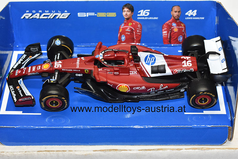Ferrari SF25 Ferrari 2025 Charles LECLERC 1:43 Bburago ohne Fahrer