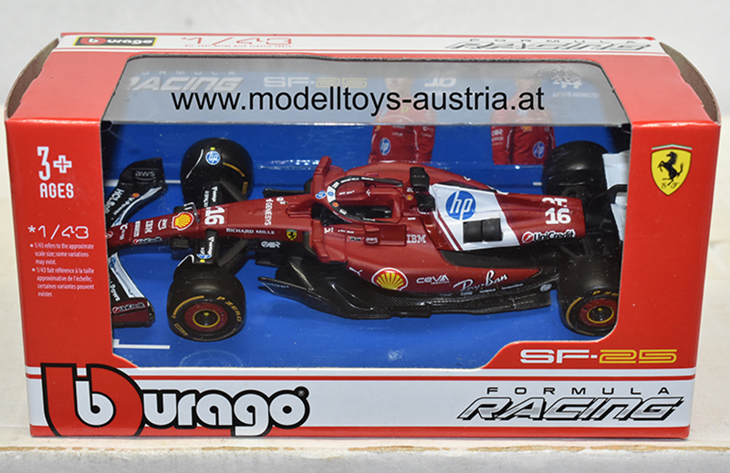 Ferrari SF25 Ferrari 2025 Charles LECLERC 1:43 Bburago ohne Fahrer