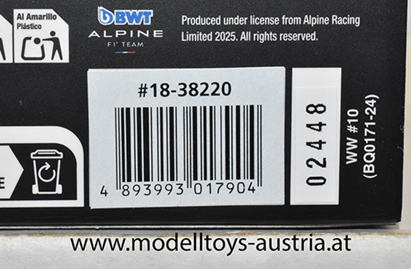 Alpine BWT A524 Renault 2024 Pierre GASLY 1:43