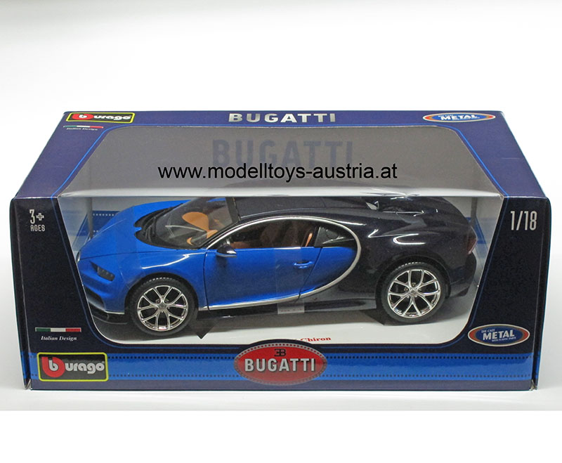 Bugatti Chiron Coupe 2016 blau / dunkelblau 1:18