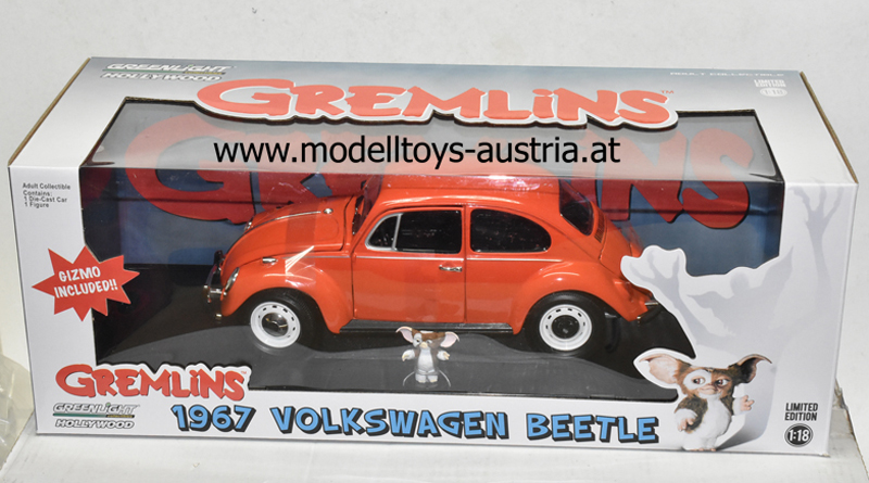 VW Käfer 1967 GREMLiNS mit Gismo 1:18
