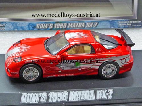 Mazda RX-7 RX 7 1993 FAST & FURIOUS 1:43