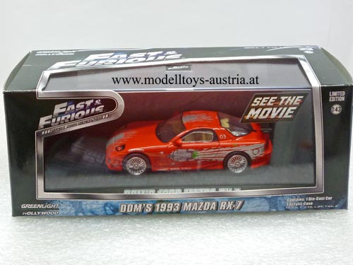 Mazda RX-7 RX 7 1993 FAST & FURIOUS 1:43