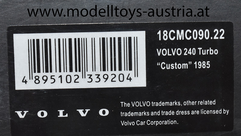 Volvo 240 Turbo Custom 1985 blau 1:18