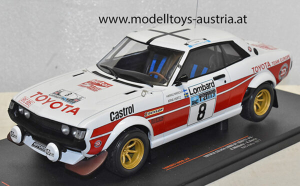 Toyota Celica 2000 GT RA21 1977 Rally RAC H. Mikkola / A. Hertz 1:18