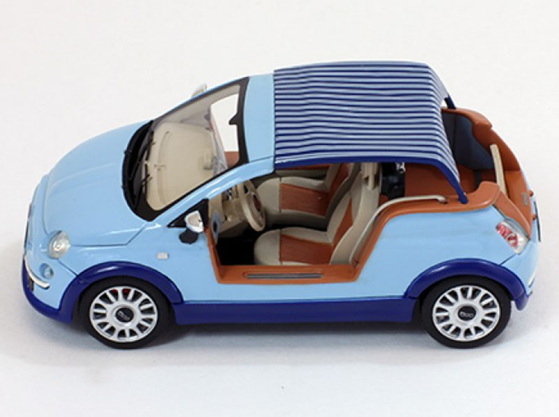 New Fiat 500 Castagna Tender 2 Milano Limitierte Auflage 2008 hellblau 1:43