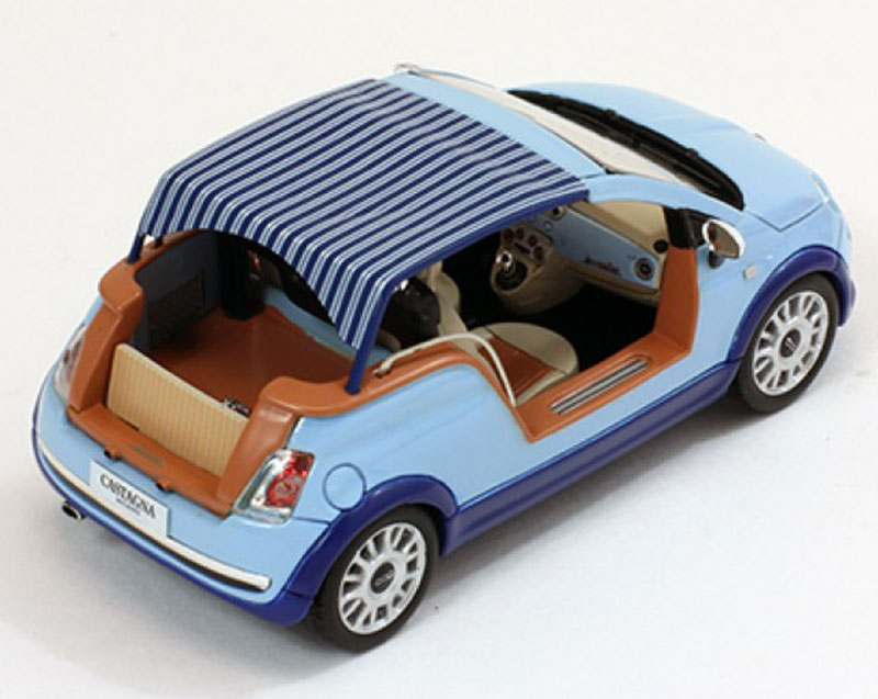 New Fiat 500 Castagna Tender 2 Milano Limitierte Auflage 2008 hellblau 1:43