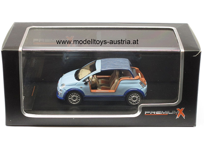 New Fiat 500 Castagna Tender 2 Milano Limitierte Auflage 2008 hellblau 1:43