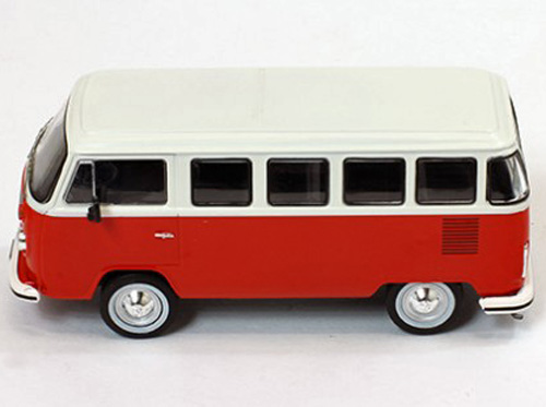 VW T2 Bus 1976 rot / weiss 1:43